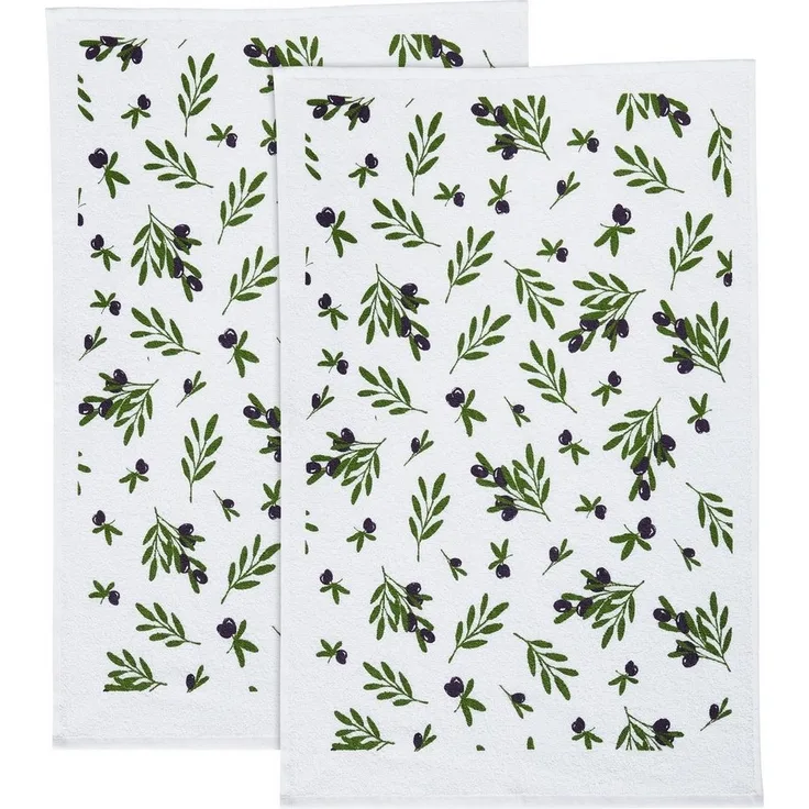 Erwin Müller Geschirrtuch Frottier-Geschirrtuch 2er-Pack, Baumwolle Motiv