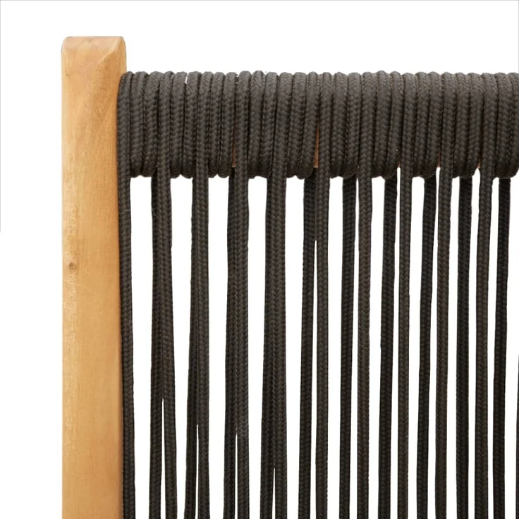 vidaXL Gartenstuhl Verstellbar 6 Stk. Schwarz Massivholz Akazie 3214530 – Bild 8