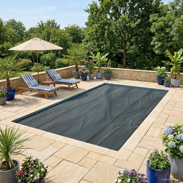 vidaXL Solar Poolabdeckung Hochwertig 500 x 300 cm 200 μm Quadratisch 42034515 – Bild 1