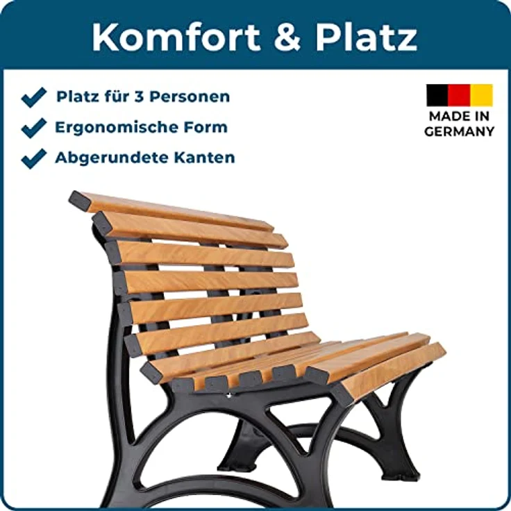 Blome Gartenbank Helgoland braun 3-Sitzer – Bild 3