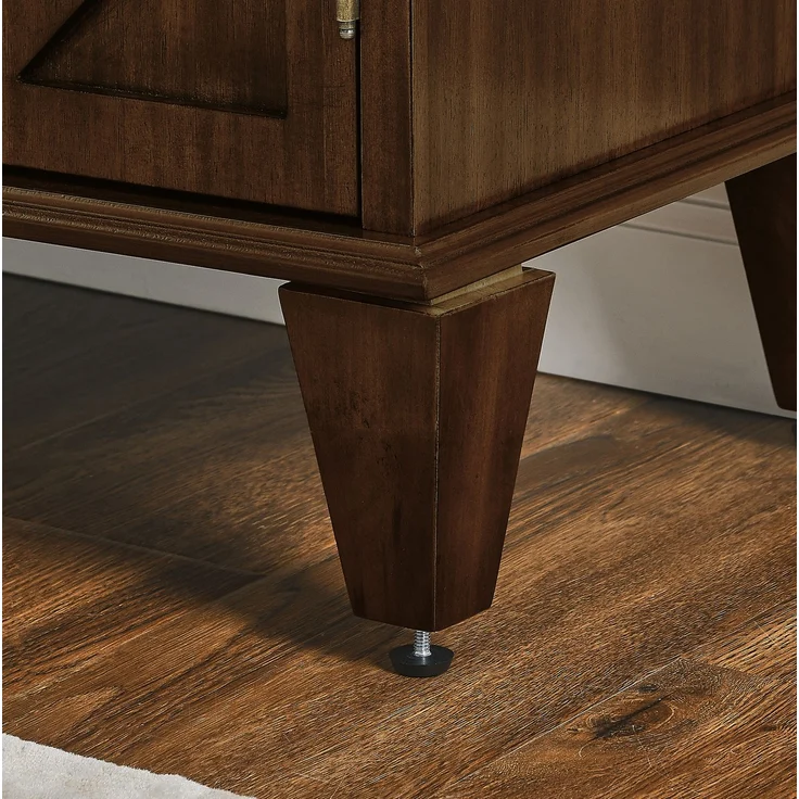 DESVIAE Sideboard Nussbaum aus MDF/Massivholz – 96,52x47,96x21,29 cm – verstellbarer Einlegeboden – Bild 6