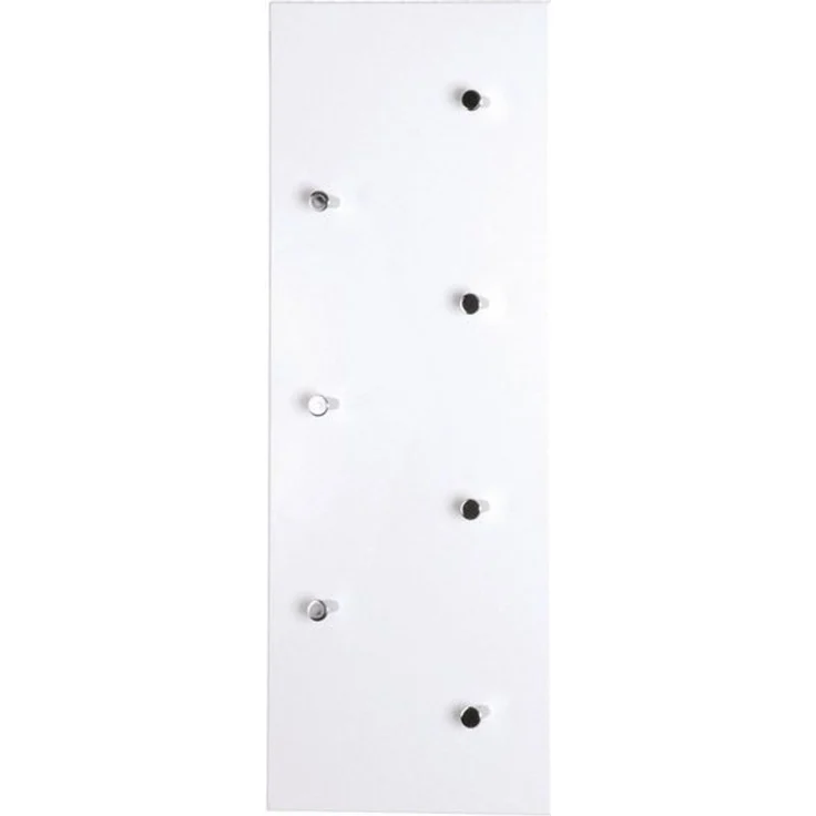 HAKU Möbel 42390 Wandgarderobe 80 x 5,5 x 30 cm, weiß/Chrom/Nickel – Bild 3
