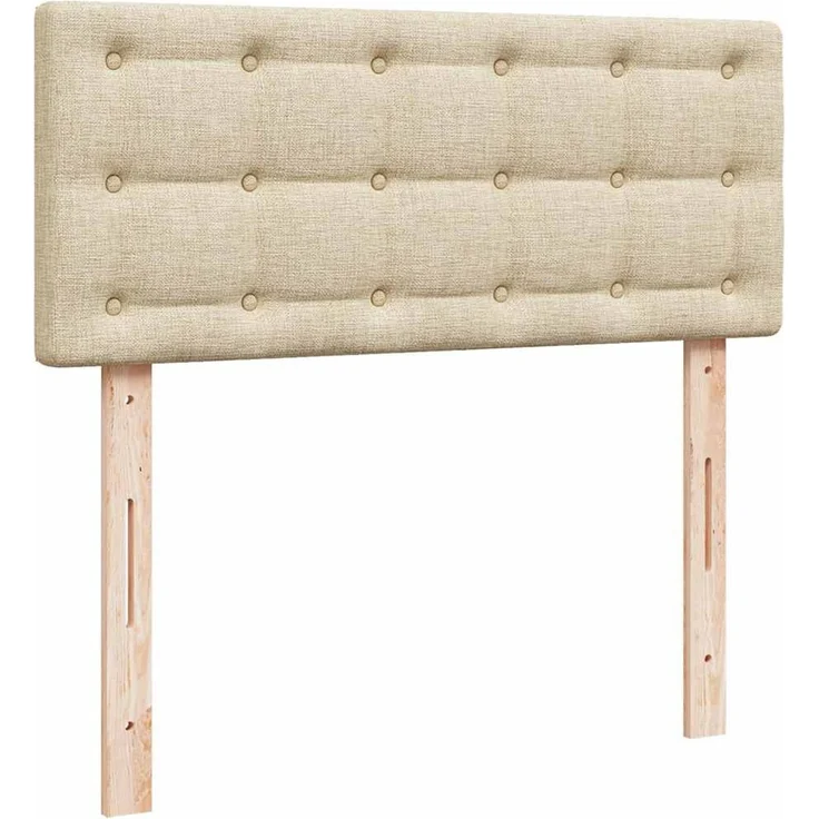 vidaXL Boxspringbett mit Matratze Creme 120x200 cm Stoff 3289742 – Bild 12