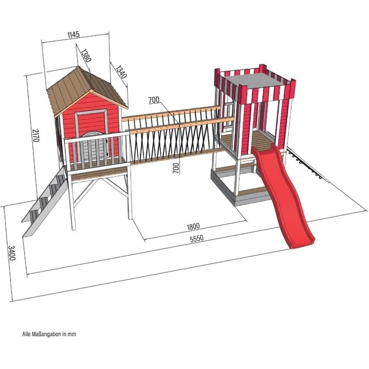 HOME DELUXE Spielpark inkl. Rutsche WUNDERLAND - 555 x 340 cm – Bild 8