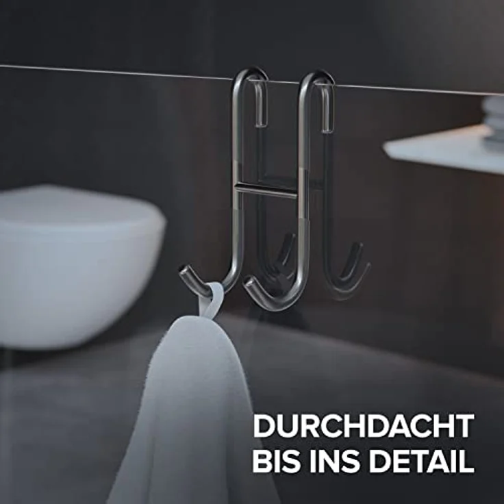 ovimar Handtuchhaken Hov, (Packung, 2-St, 2), aus Edelstahl in Silber zur Zum Aufhängen – Bild 6