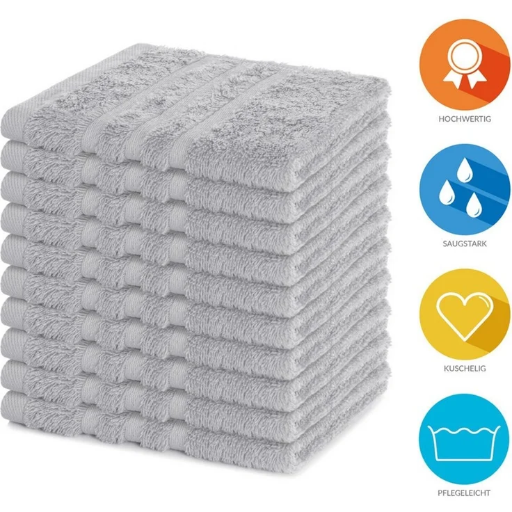 Lavea Seiftuch Elena, 30x30cm aus 100% Baumwolle, einzigartig weiche Seiftücher (Set, 10-St), ideal für die schonende Reinigung von Gesicht und Händen – Bild 1