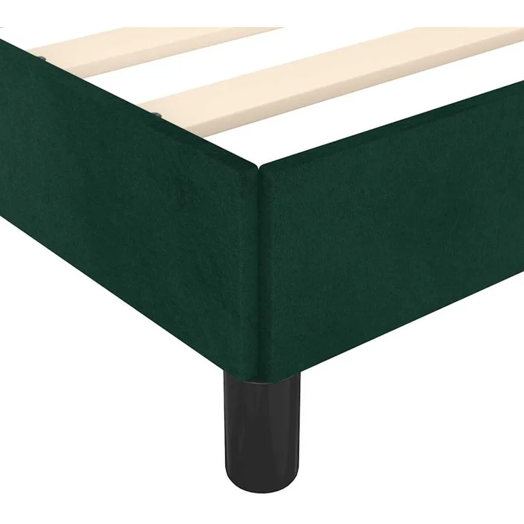 Einzelbettgestell Design für Erwachsene ohne Matratze Dunkelgrün 120x200 cm Samt d4782e – Bild 7
