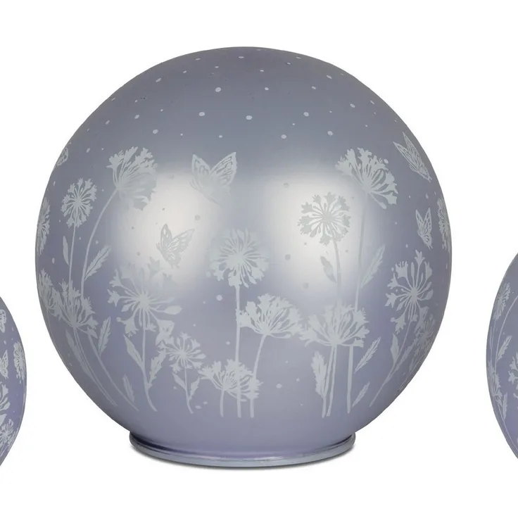 formano Kugelleuchte Blumenwiese, mit Timerfunktion, Lila, Motiv: Blumenwiese