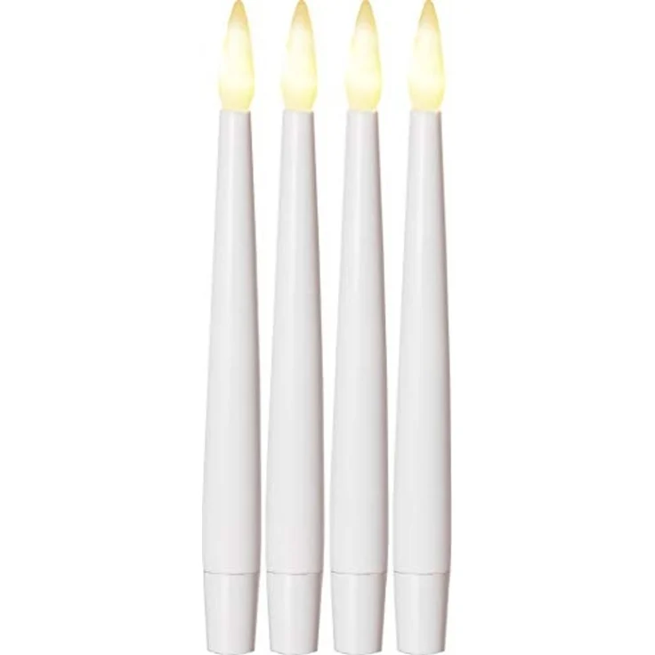 LED-Leuchtkerzen lang, 4teilig, flackernd – Bild 1