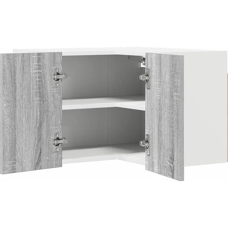 vidaXL Hängeschrank Grau Sonoma und Weiß 57 x 57 x 40 cm Holzwerkstoff 884191 – Bild 5
