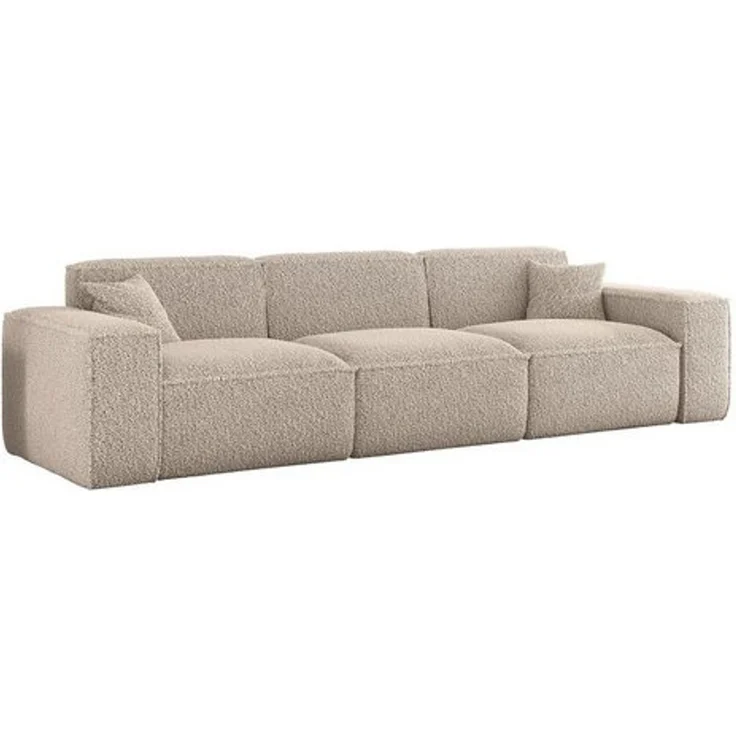 Sofa Designersofa CELES PREMIUM 3-Sitzer in Stoff Sven Cappuccino – Bild 4