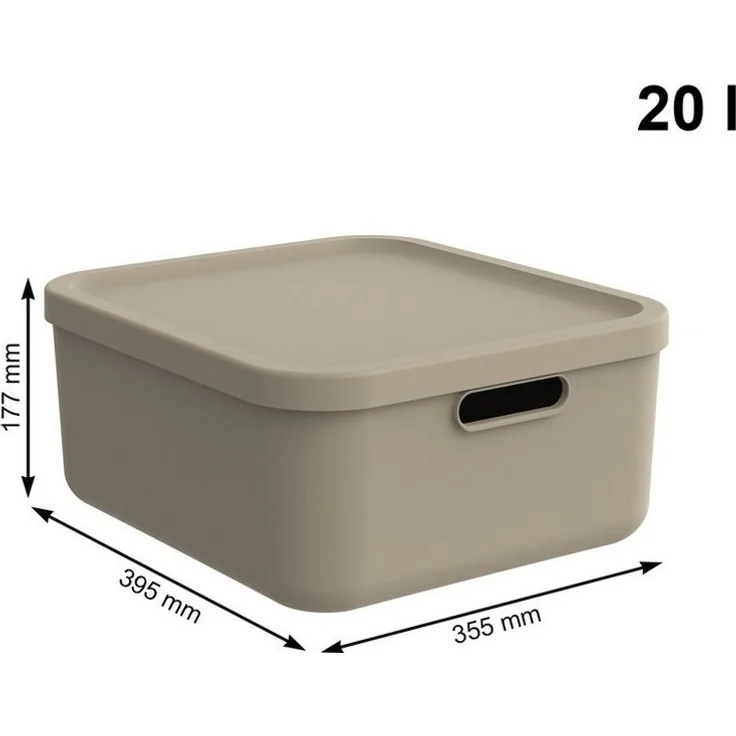 ROTHO Aufbewahrungsbox Albula Light 2er-Set Aufbewahrungskiste 20l (Aufbewahrungsboxenset, 2er-Set) – Bild 2