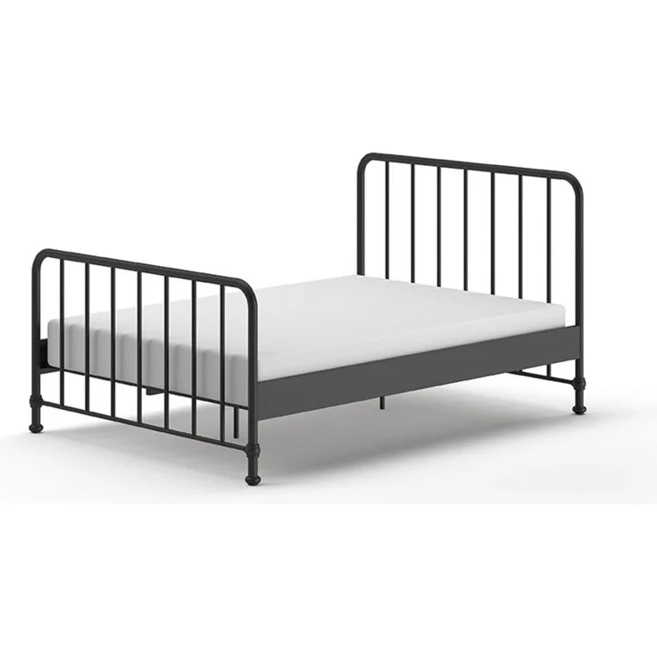 Metallbett Kay 147x207x110 Einzelbett Metall Schwarz matt – Bild 2