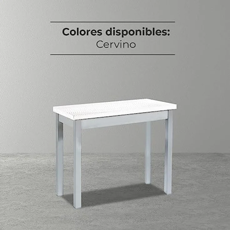 ASTIMESA Küchentisch im Buchstil ohne Schublade und Platte aus laminiertem Holz, Cervino, 80 x 40 cm a 80 x 80 cm – Bild 7