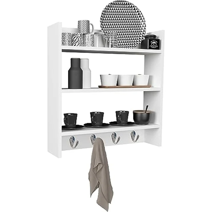 VCM Küchenmöbel Hängeschrank Esilo 919426 Weiß H. 60 x B. 60 x T. 15 cm – Bild 1