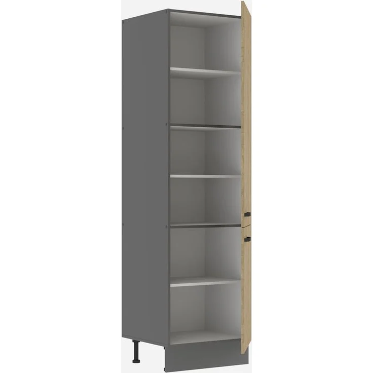 Küche SCANDI Hochschrank 60 cm Fischgrät Küchenzeile Küchenblock Einbauküche – Bild 2