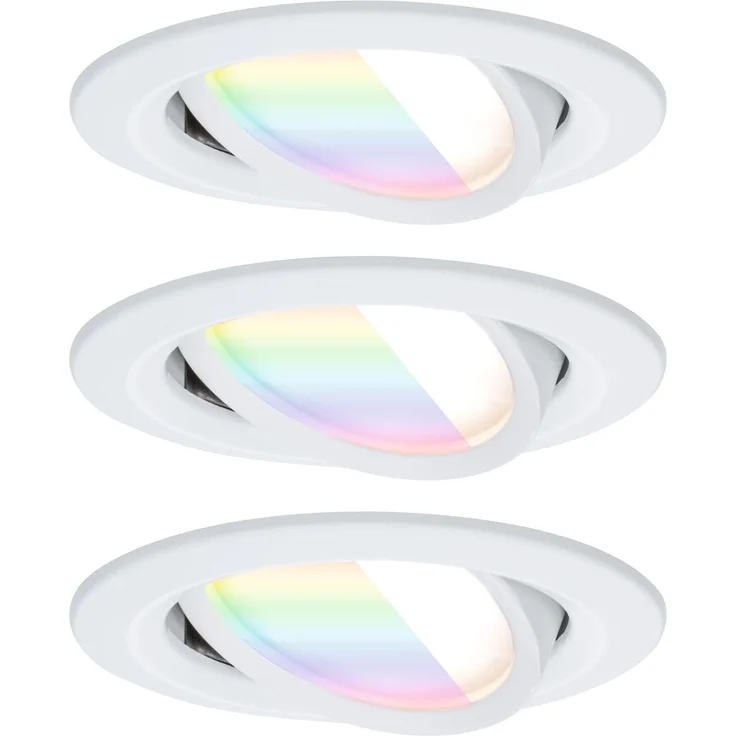 Paulmann 92433 LED Einbauleuchte Nova Coin 3er-Set Zigbee RGBW Weiß matt – Bild 10