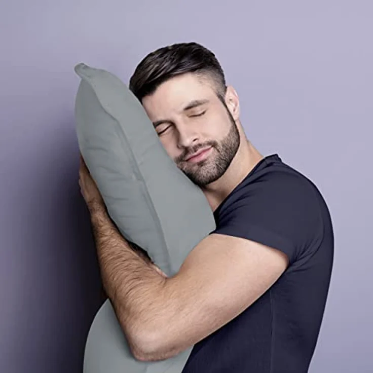 Utopia Bedding KopfKissen (2er Set), 50x70 cm Schlafkissen, Atmungsaktiv et Weich Kissen (Grau) – Bild 6