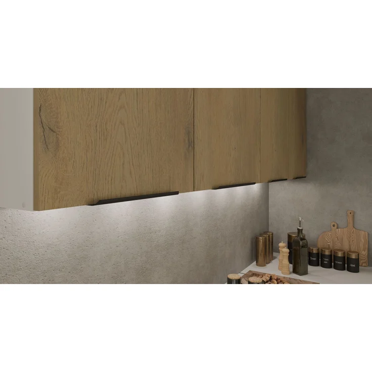 Winkelküche CREMONA ECKE 1 - 215 x 220 + 120 cm Eiche hell Küchenzeile Küchenblock Singleküche Einbauküche Küche Eckküche – Bild 5