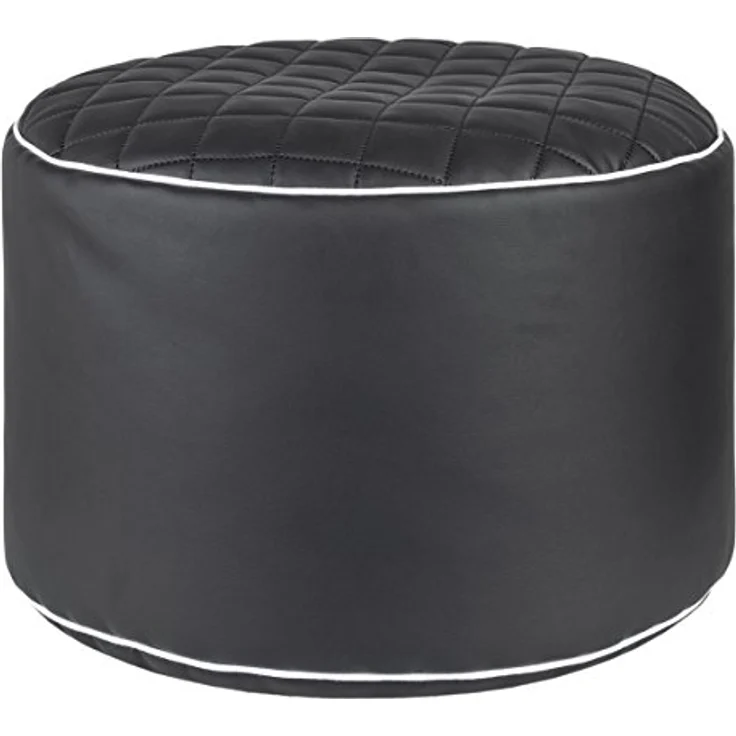 Sitting Point Hocker DotCom, 60 l Schwarz, mit waschbarem Kunstlederbezug und integrierter Seitentasche – Bild 1