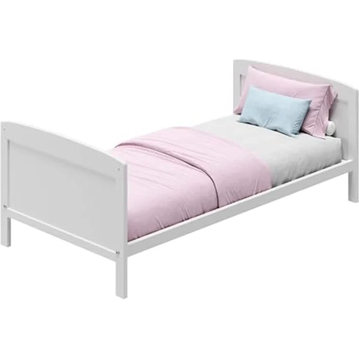 Kids Collective Babybett Kinderbett 60x120/70x140 cm umbaubar zu höhenverstellbares Lattenrost, 60x120 cm, Weiß mit Matratze von Geburt bis 3. Lebensjahr – Bild 7