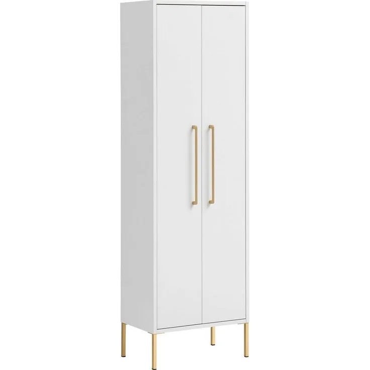 SCHILDMEYER Highboard Hochschrank Badschrank 154,7 x 46,2 x 30,1 cm Kreideweiß