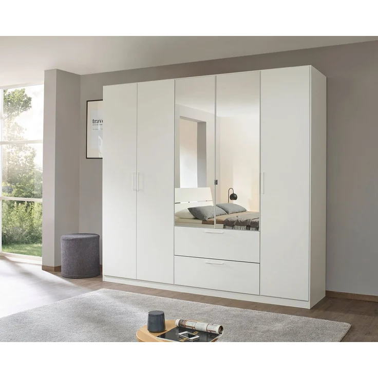 OTTO home Drehtürenschrank Kleiderschrank Schrank Garderobe Wäscheschrank CHALLENGER (Breiten 181/226 cm, Höhen 197/210 cm) mit Spiegeltüren und geräumigen Schubladen MADE IN GERMANY – Bild 1