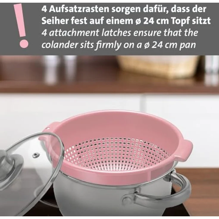 Westmark Salatseiher Ø innen 24 cm rosa – Bild 6
