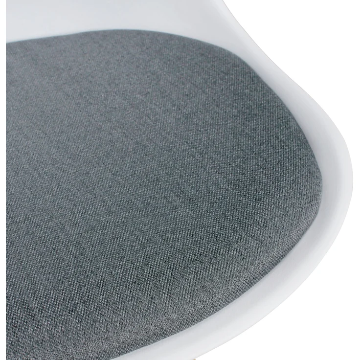 Esszimmerstuhl Set LIMA 2er Skandinavisch Polsterstuhl Stoff Weiß Grau – Bild 11