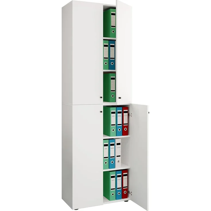 VCM Büroschrank Ulas 919110 Weiß H. 220 x B. 70 x T. 40cm – Bild 1