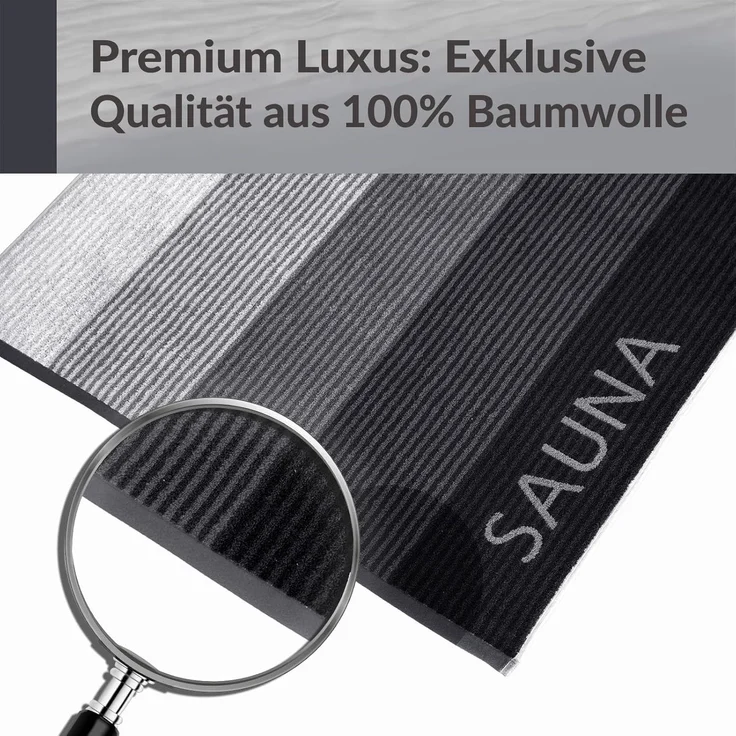 Lashuma Saunatuch Handtuch XXL Helsinki, Frottee (1-St), Premium Bade - Saunahandtuch 85x200 für Damen und Herren – Bild 2