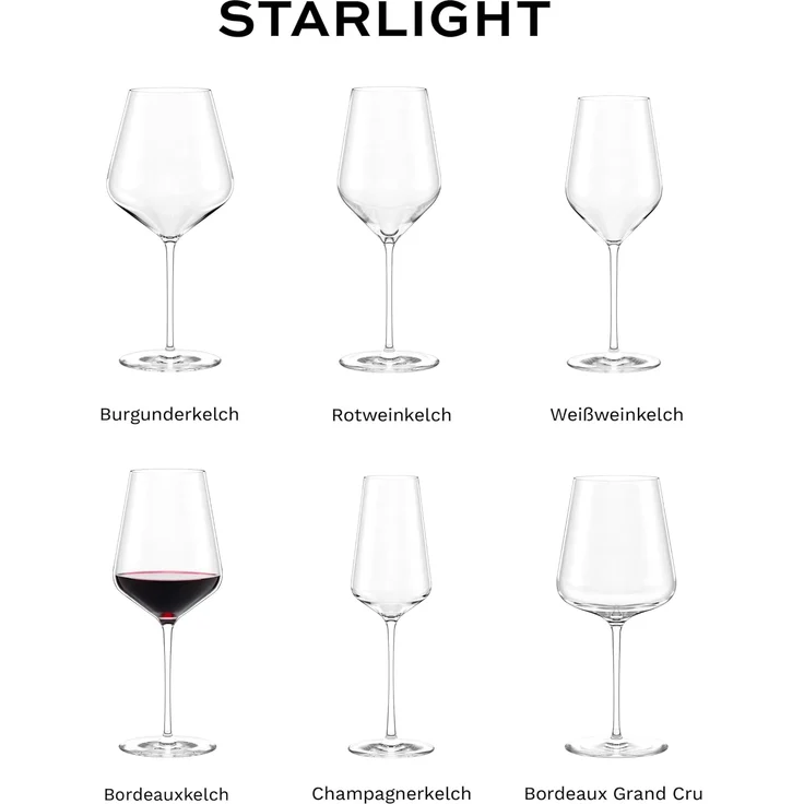 Stölzle Lausitz STARLIGHT Bordeauxkelch 675 ml 6er Set – Bild 7