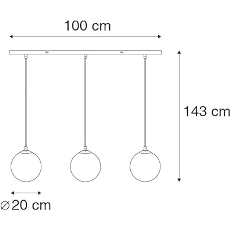 Qazqa Art Deco Hängelampe, 3-flammig mit rosa Glas und messingfarbenem Finish, dimmbar E27, für Wohnzimmer und Schlafzimmer, länglich, LED geeignet – Bild 4