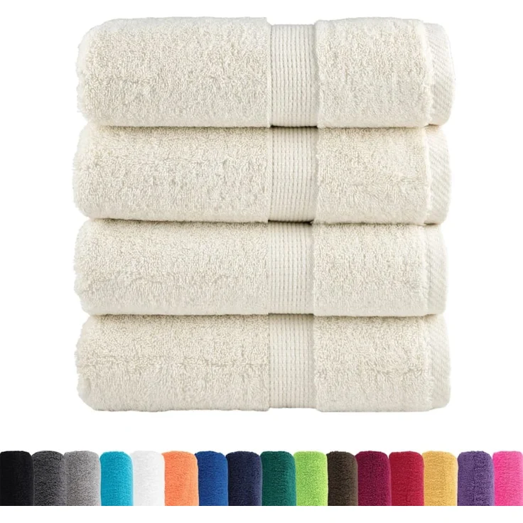vidaXL Premium-Gästetücher SOLUND 4 Stk. Cremeweiß 30x50 cm 600 g/m² 137471 – Bild 2