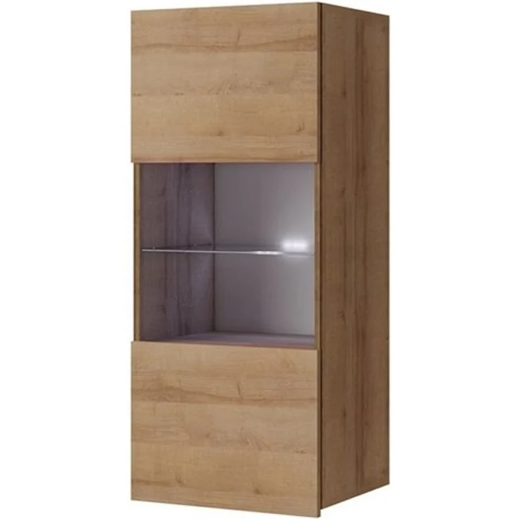 Lomadox Wohnwand CAIRNS-132, (6-St), in Eiche Nb, Modern, grifflos – Bild 4