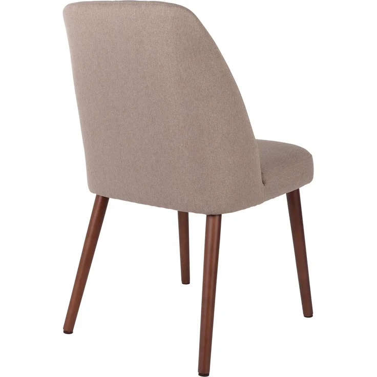 Esszimmerstuhl Conway im 2er-Set, Beige mit gesteppter Rückenlehne und Buchenholzbeinen, für Wohn- und Esszimmer – Bild 4