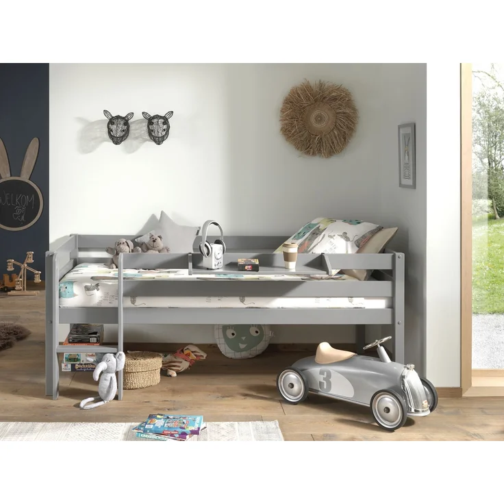 Kojenbett Karolina 208x105x83 Kinderbett Massivholz Grau – Bild 2