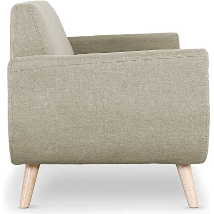 Menzzo Danube Skandinavisches 2-Sitzer Sofa mit Stoffbezug Beige – Bild 6