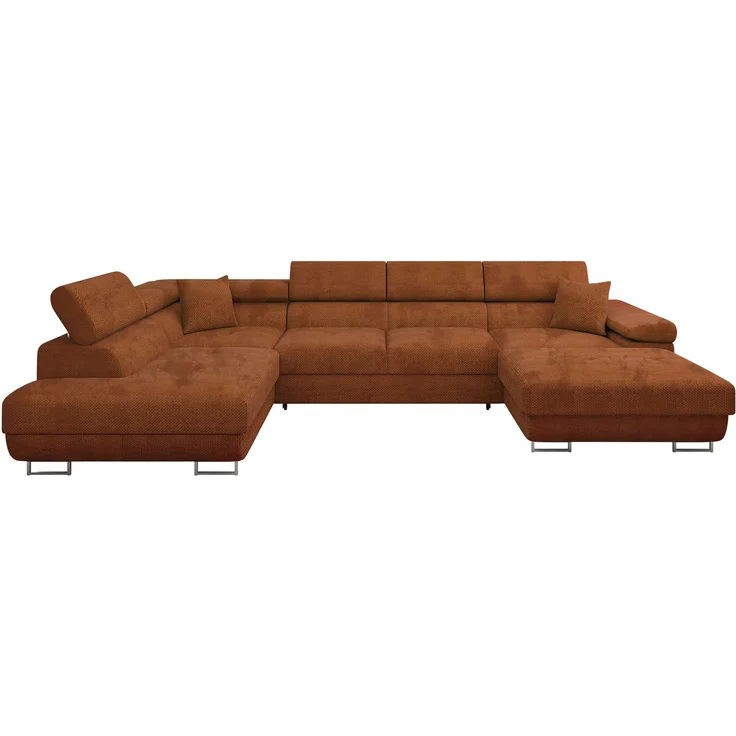 Wohnlandschaft Torezio Bis mit Bettkasten, Schlaffunktion und Einstellbare Kopfstützen (Farbe: Flow 09, Seite: Links) – Bild 2
