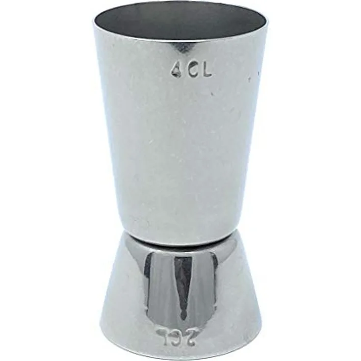 Jigger 2cl 4cl Doppelmessbecher 971 Messbecher Cocktail 20 ml 40 ml Edelstahl Barmaß Dosierer Alkohol Zertifikat Bar