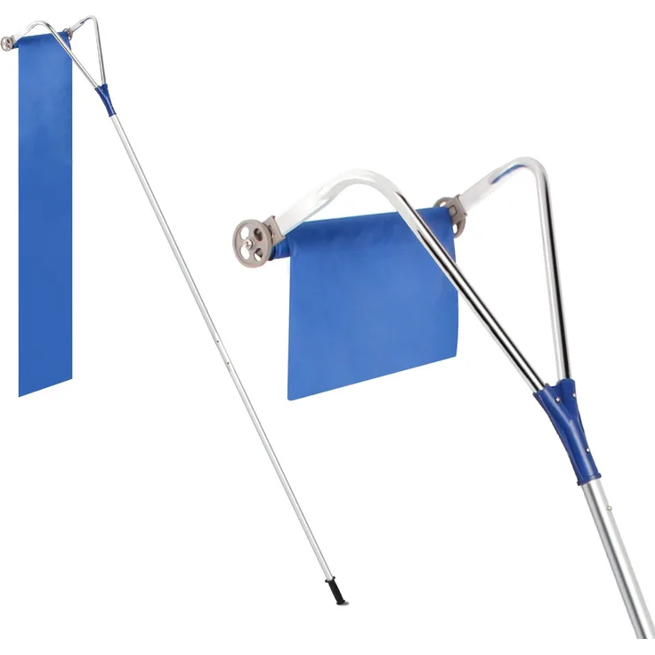 Todeco Schnee Rake Für Haus-Dach, Dach Rake Schneeräumer, Verstellbarer teleskopierbarer, Stiellänge 170-650cm, Oxford-Stoff 450 * 42cm, perfekt für den Schnee