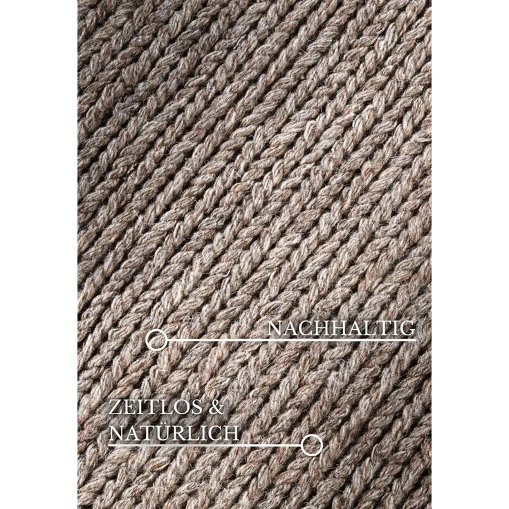 Villeroy & Boch 'Francois' Wollteppich, Höhe: 7 mm, handgewebt, weiche Wolle, Linen, 120x170 cm – Bild 2