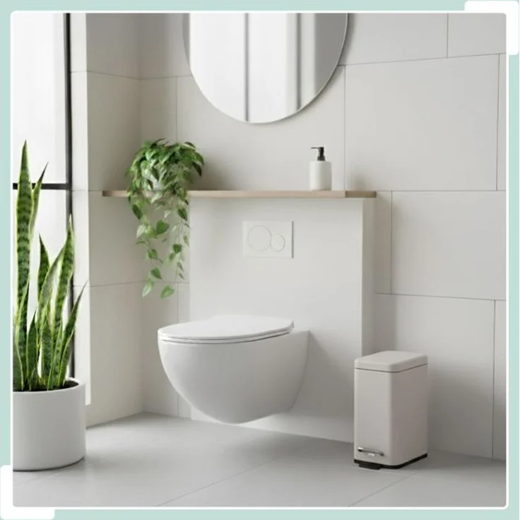 Relaxdays Bad Mülleimer 5 l Softclose – Bild 3