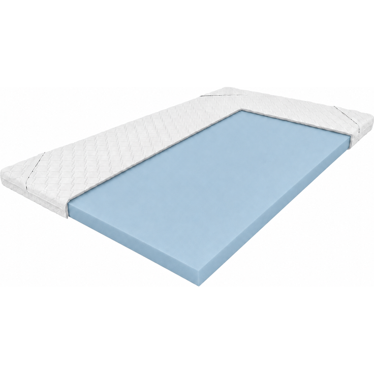 Crownmiller Basic Gel 120x200 cm mittel, Gelschaumtopper, 6 cm hoch, abnehmbarer Bezug, 60 Grad waschbar, Oeko-TEX 100