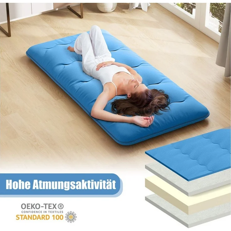 Futonmatratze Bodenmatratze, KOMFOTTEU, mit waschbarem Bezug,Tragetasche – Bild 4