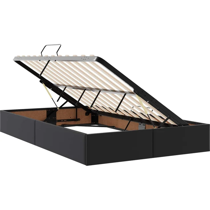 vidaXL Ottoman Bettgestell Schwarz 120 x 190 cm Kunstleder 3442762 – Bild 6