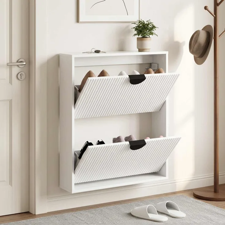 vidaXL Schuhschrank VENRAY 70 x 17 x 82 cm Holzwerkstoff 8020067
