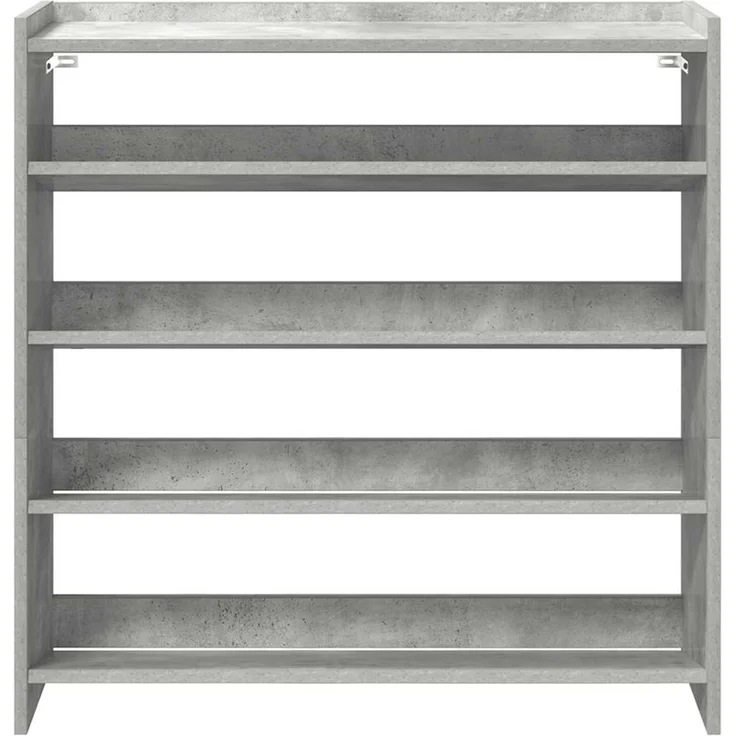 vidaXL Schuhregal Betongrau 80x25x81 cm Holzwerkstoff 859908 – Bild 3