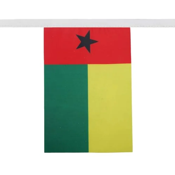 AZ FLAG - Fahnenkette Guinea-Bissau 6 Meter Mit 20 Flaggen - 21x14 cm - Bissau-Guineische Girlande Flaggenkette 14 x 21 Cm – Bild 2
