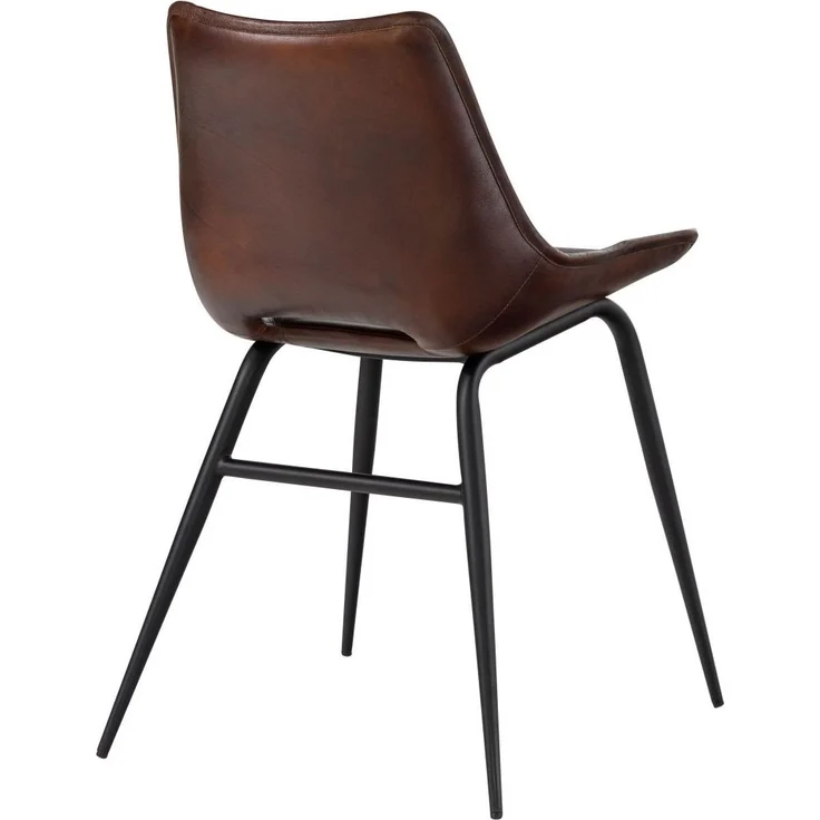 IRON LABEL Stuhl #22 47x59x78 braun Echtleder – Bild 8